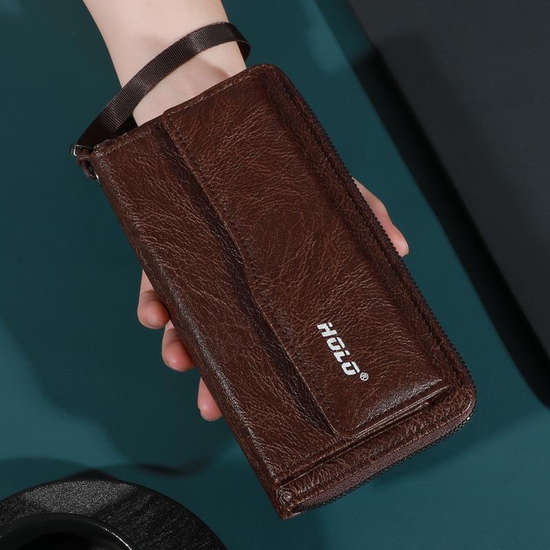 Holo Dompet Pria Kulit Premium Dompet Panjang Dompet Hp Dan Uang Kapasitas Tinggi Dompet Lipat