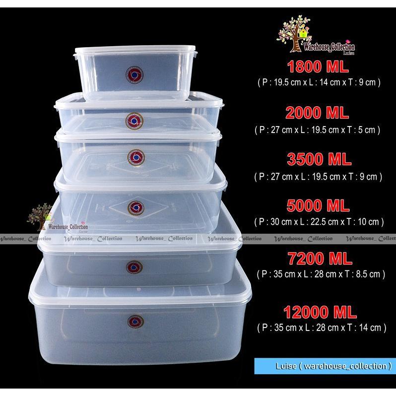 SEALWARE 1800ml 2000ml 3500ml 5000ml 7200ml 12000ml ORIPLAST// KOTAK KUE // TOPLES BENING //THINWALL