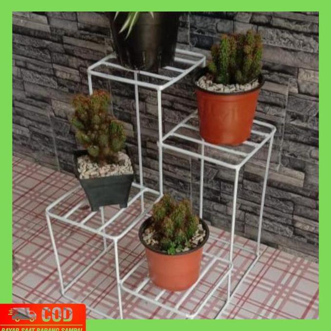 Rak Pot Tanaman Bunga 4 Tingkat Tempat Pot Bunga Standing Pot Besi