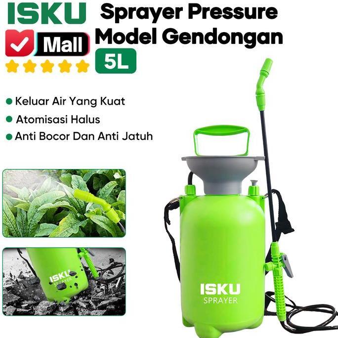 ISKU Pressure Sprayer 5 Liter Alat Semprotan Hama Tanaman Pompa Air Cuci Motor AC Mobil Disinfektan 