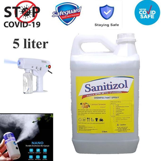 Cairan NANO SPRAY GUN / Steam Gun, Nano Disinfectant Wangi Lemon 5 Ltr