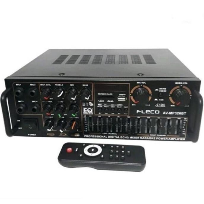 Power Amplifier FLECO 326A Ampli Bluetooth Stereo Karaoke