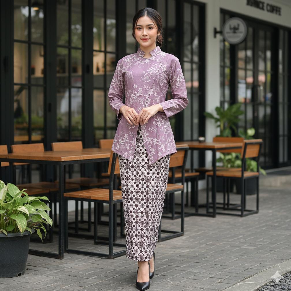 HOT Terbaru Set Kebaya Janggan Rok Batik Modern Kebaya Kondangan Outfit Wisuda Lamaran Tunangan Keki