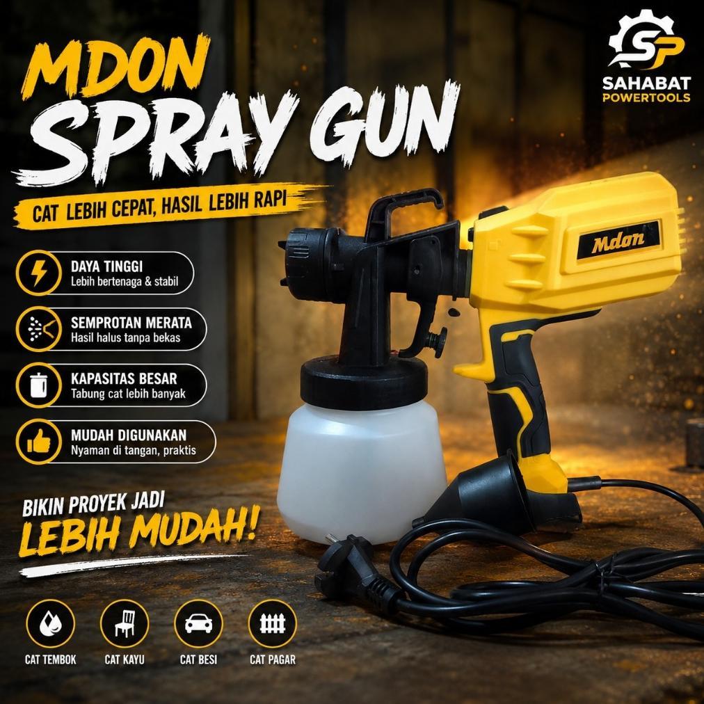 REAL GRATIS ONGKIR alat cat semprot listrik 400W 800ml, MDON mesin cat semprot listrik, jual sprayer