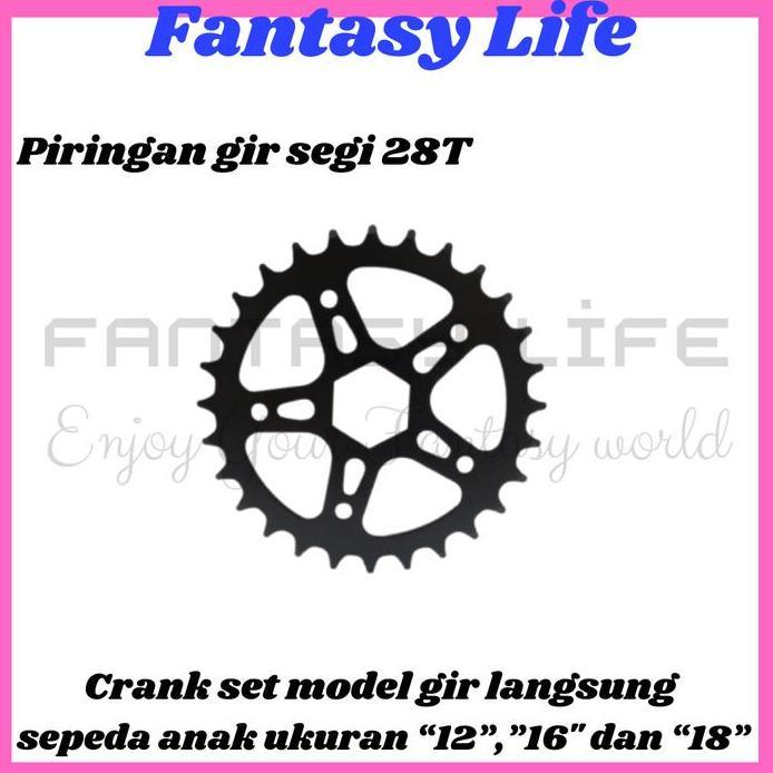 Fantasy Crank set Crank Gir Langsung Sepeda Ukuran 16 12 16 18 sepeda anak