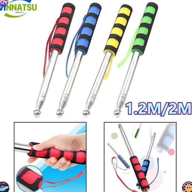 LEZA Vinnatsu 1.2M/2M Tongkat Tiang Bendera Teleskopik Tour Leader Travel Telescopic Pole Tongkat Be