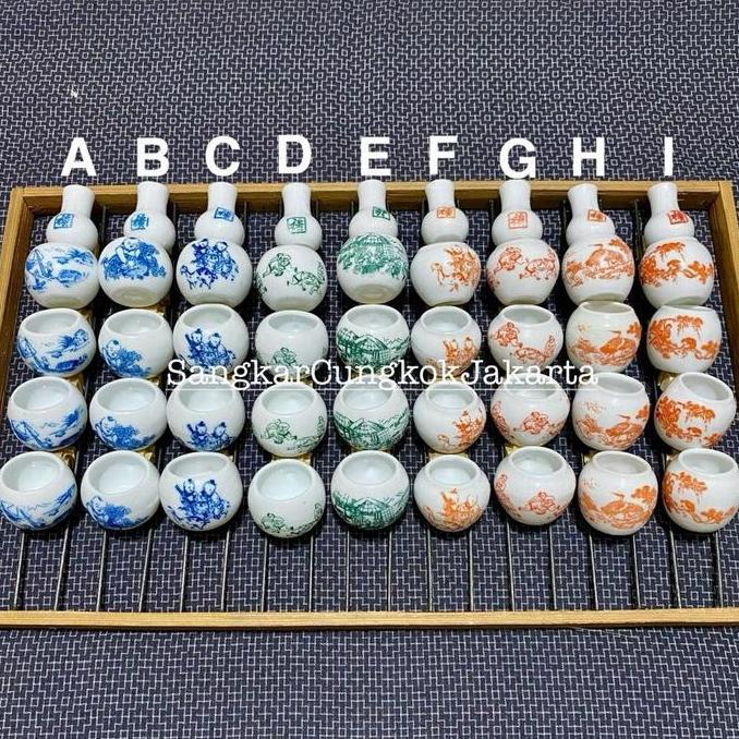 Cepuk Keramik Kecil Pleci Kolibri 5Pcs Ori Vietnam