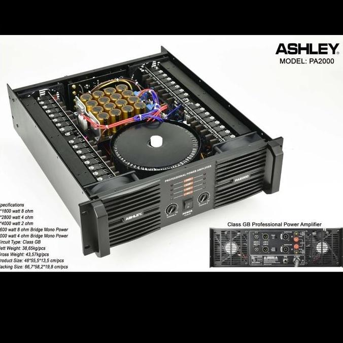 power amplifier ashley pa2000 pa 2000 class GB garansi original