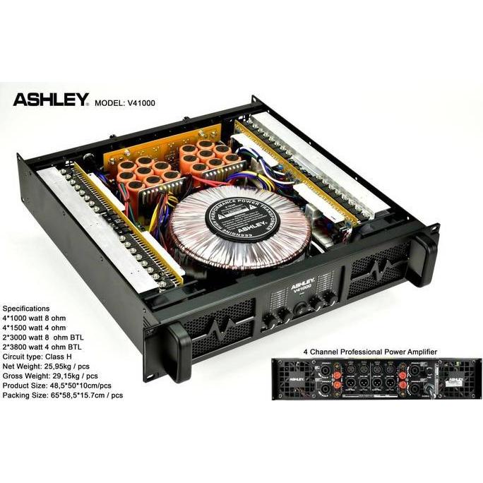 POWER AMPLIFIER ASHLEY V41000 V 41000 CLASS H