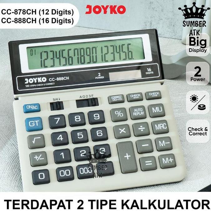 Calculator Kalkulator JOYKO CC-878CH 14 Digits CC-888CH 16 Digits Check & Correct