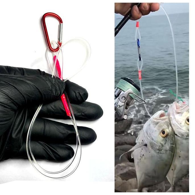 Tali renteng carabinner ikan alat tempat ikan saat memancing