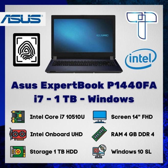 Laptop Notebook Asus Expertbook P1440FA - i7 - 1 TB HDD - Win