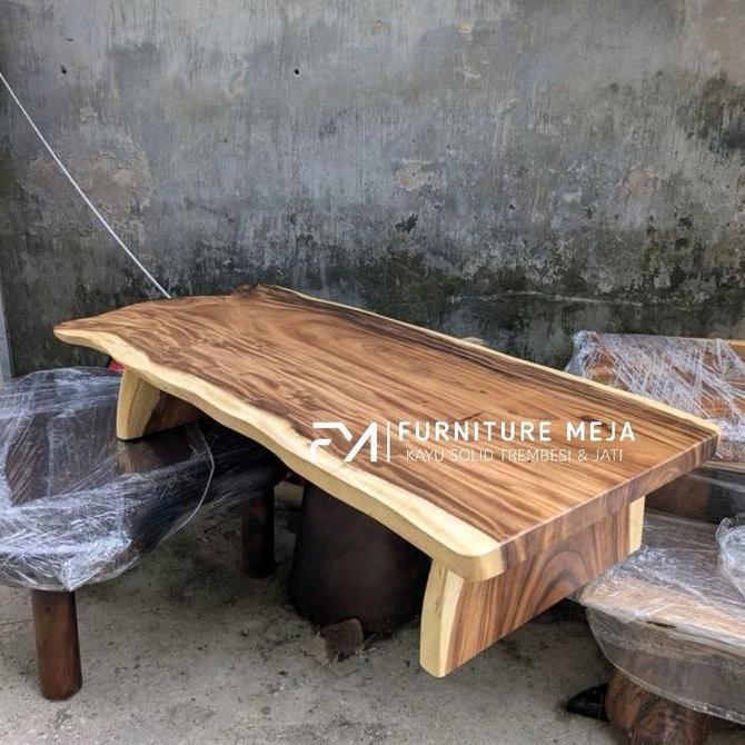 Terlaris Papan Meja Solid Trembesi Kayu Furniture