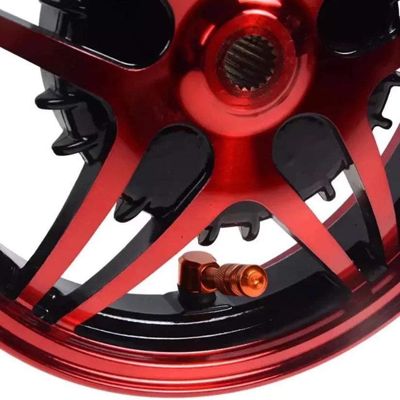 2Pcs Pentil Ban Tubeless Motor Bengkok CNC Alloy Pentil Tubles Miring