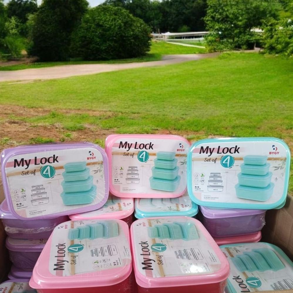 Disc My Lock Lunch Box Set / Toples Kotak Makan / Bekal Makan  Rantang Piknik