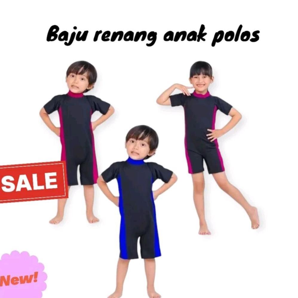 Awet Baju Renang Polos Anak Laki Laki Perempuan 2-13 Tahun