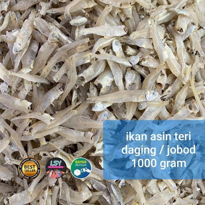 [] ikan asin teri daging / teri jobod super 1000 gram