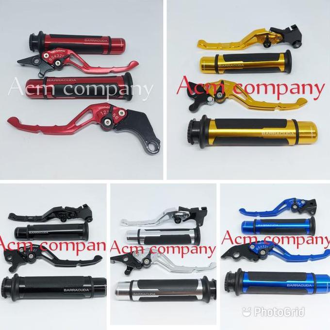 PAKET VARIASI HANDLE REM CNC+GRIP BARACUDA JALU MIO SOUL-SPORTY-SMILE