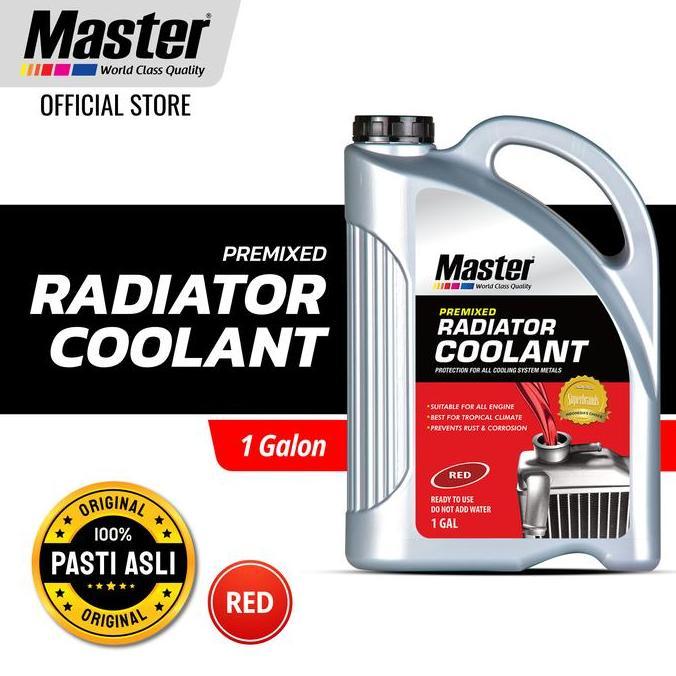 // MASTER RADIATOR COOLANT PREMIXED RED 1 GAL AIR RADIATOR MOBIL //