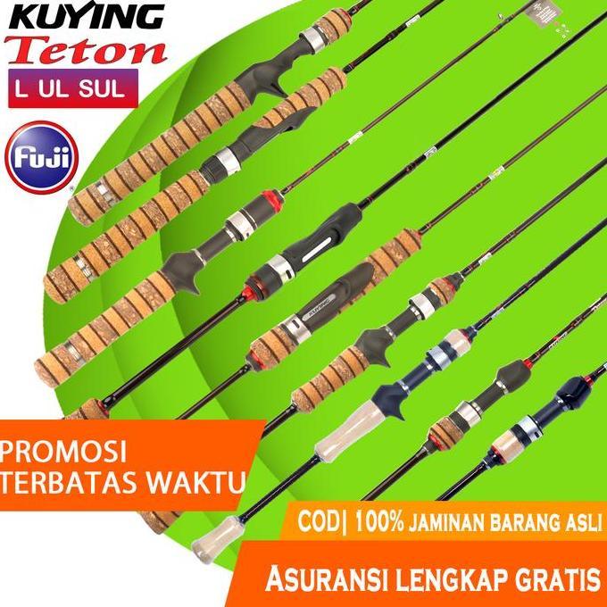 Promo Kuying Joran Pancing Teton L Ul Sul 1.56M-1.98M 1-3Lb 2-4Lb 3-8Lb Dengan Fuji Rings Dan Fuji R
