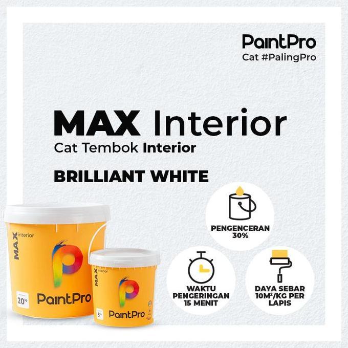 Now- Cat Tembok Interior Berkualitas | Anti Lumut | Tidak Berbau | Rendah Voc | Paintpro | Max Inter