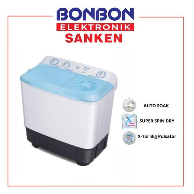 Sanken Mesin Cuci 2 Tabung 7KG TW-9110 BU / TW 9110 / TW-9110BU