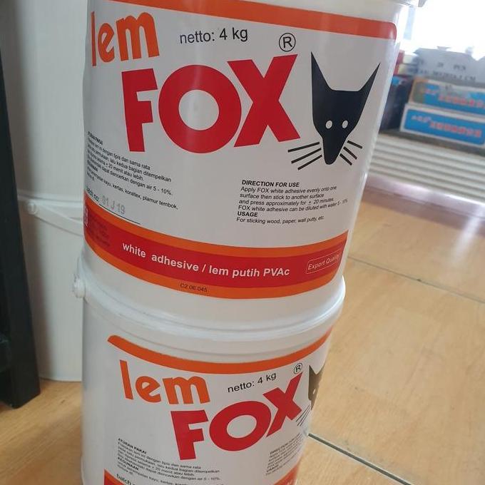 pt_rinaolshop - Lem Kayu, PVC Sheet, HPL merek Fox 4 kilo Diskon