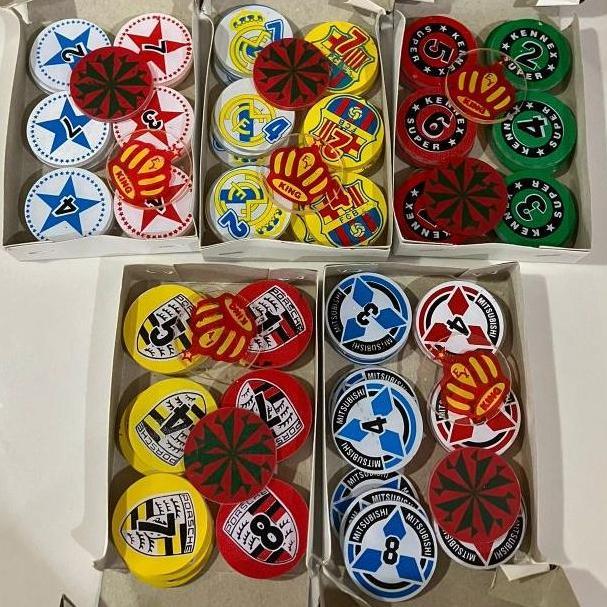 Promo Biji Karambol Tebal 3 Mm / 4 Mm / 5 Mm / Rangkap 2 Lapis / Super Jumbo Besar All Motif Random 