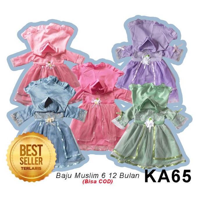 Baju Gamis Denim Anak Perempuan 1 2 Tahun Impor 2024 Baju Muslim Warna Biru Denim Dress Muslimah Bay