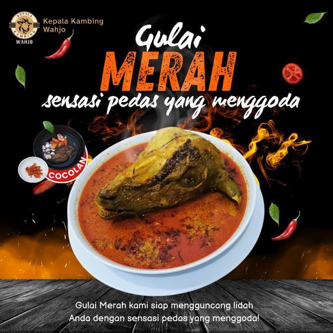 Gulai Kepala Kambing Utuh / Masakan Gule Kepala Kambing Utuh / Gojek NS