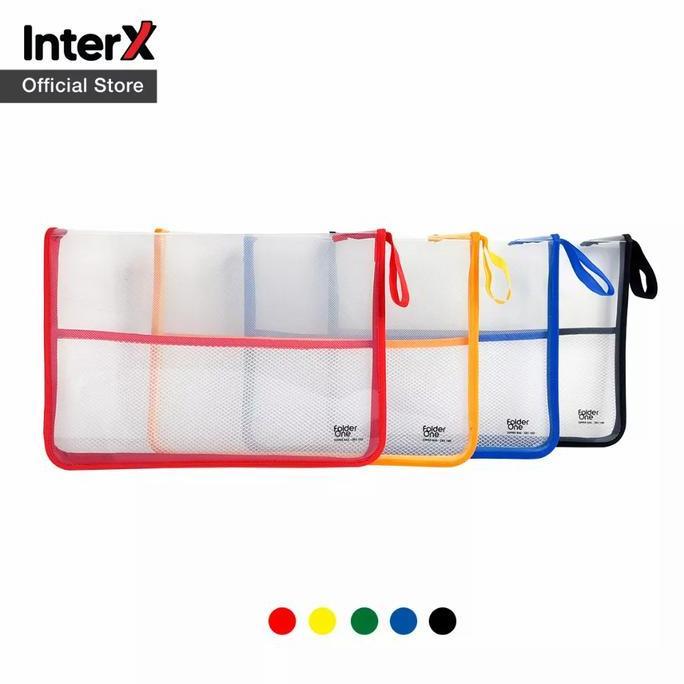 Map Plastik Zipper Resleting Jaring Folder one