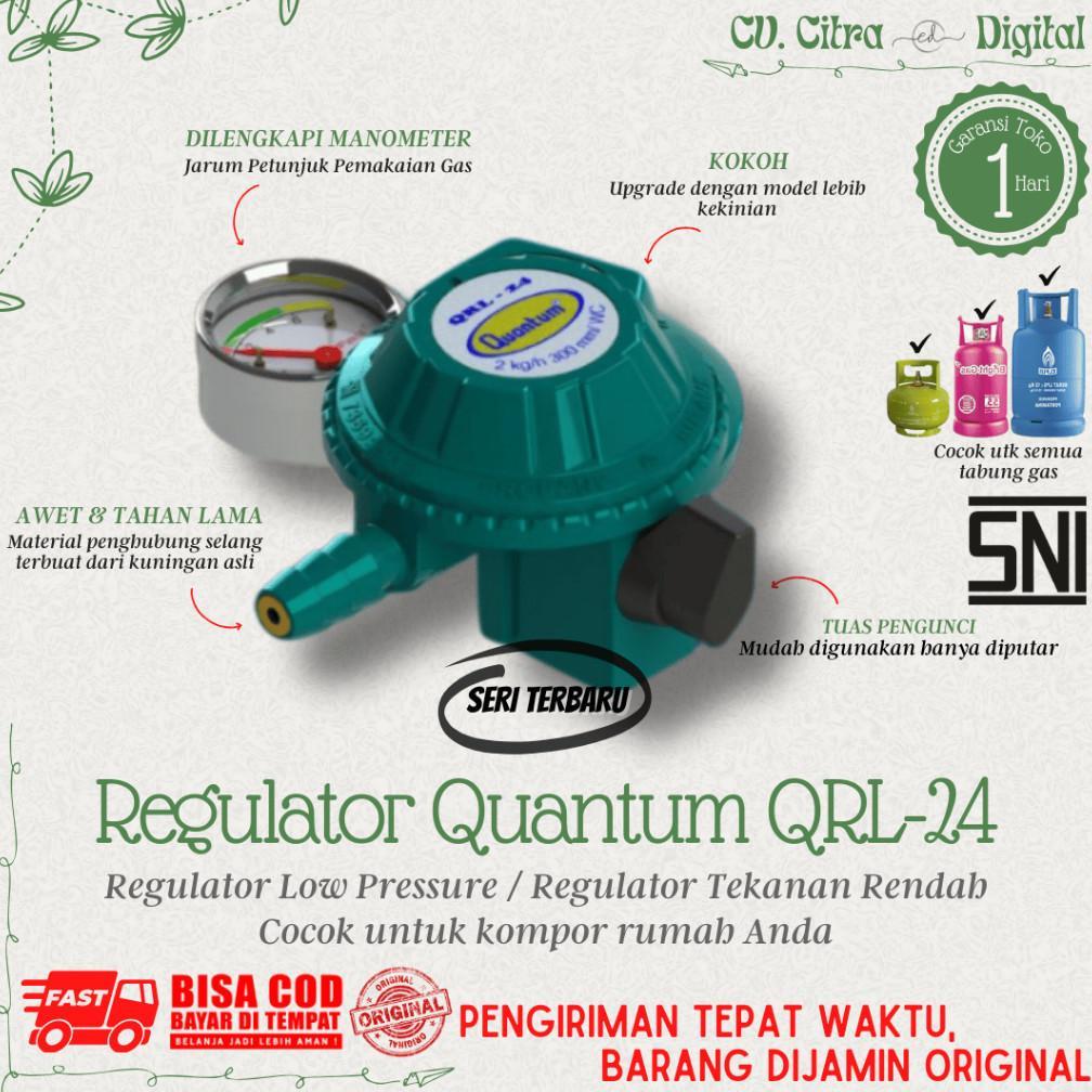 NEW Regulator Gas Quantum QRL-04Plus Regulator Tekanan Rendah Quantum QRL03/QRL14 [terbaik][terlaris
