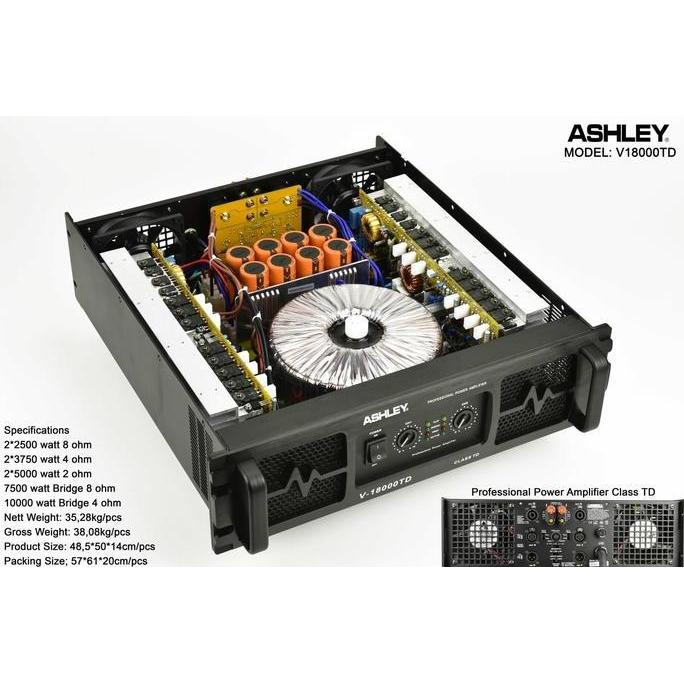 gacorrriki / Power Amplifier Ashley V18000 TD/V 18000 TD / V18000TD / V 18000TD Diskon