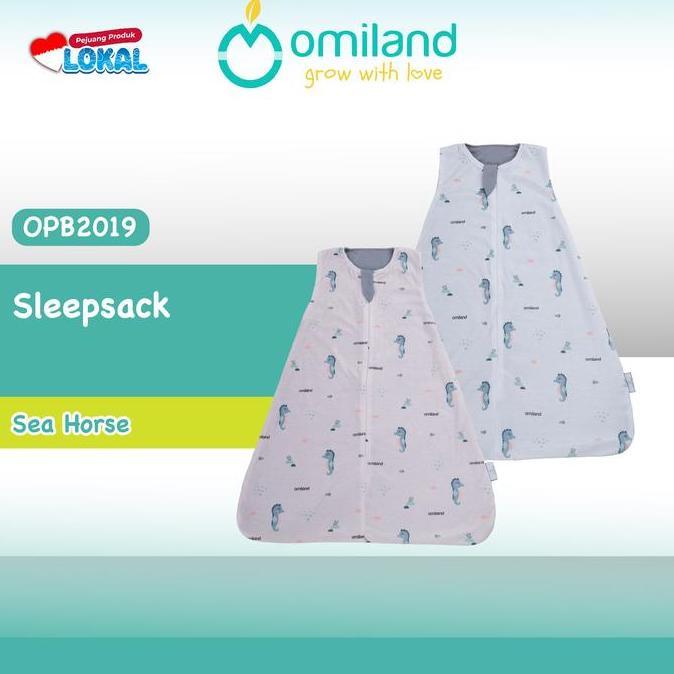 Omiland Sleep Sack Bayi 0-12 Bulan Sea Horse Series | Kantong Tidur Bayi Resleting | Selimut Tidur A