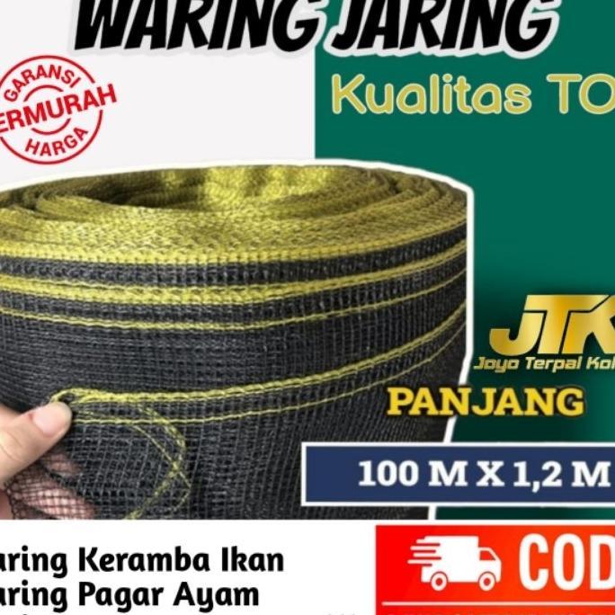 Jaring Waring Hitam Pagar Tanaman Pagar Ayam 1 Rol Panjang 100M 90M 80M 50M 25M