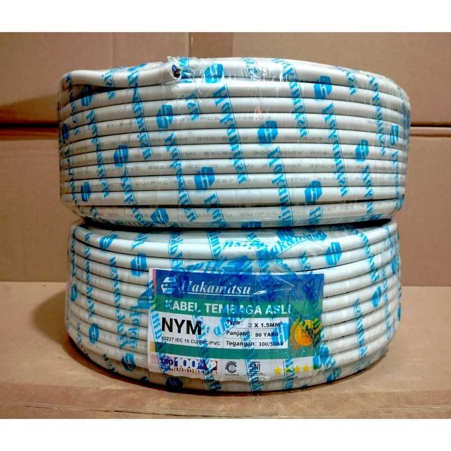 Kabel Tembaga Hakamitsu Nym 2 X 1,5 Mm 50Y Sni / Kabel Nym Sni