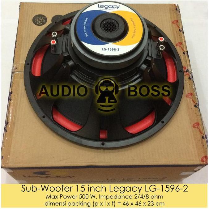 gacorrriki / Speaker Subwoofer 15 inch 15" Legacy LG 1596-2 LG1596 2 500 Watt 500W Diskon