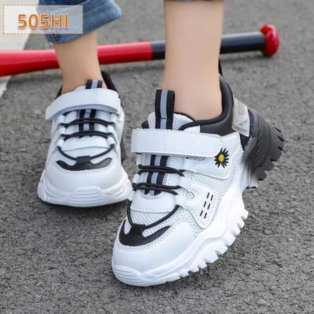 Gevani Sepatu Sneaker Anak Pathway Perempuan Laki Hitam Tosca Pink (505) Fashion