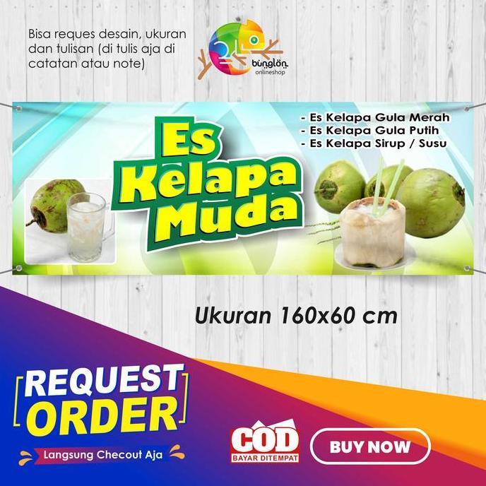 Spanduk Banner Es Kelapa Muda Murah