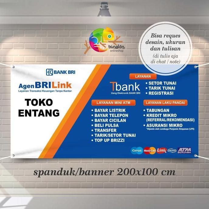Banner, Spanduk Custom Uk. 2x1 M (Contoh Agen Brilink)