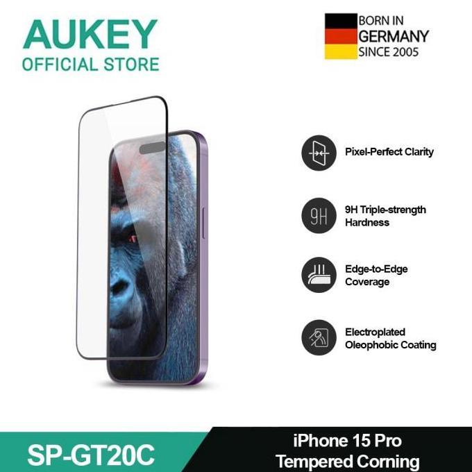 AUKEY iPhone 15 Premium Tempered Corning Glass SP-GT20
