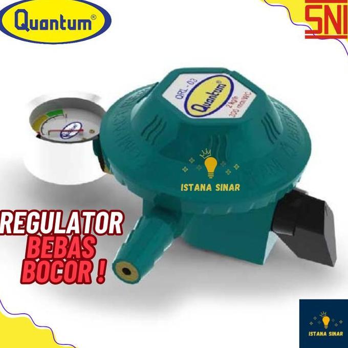 Regulator Kompor Gas + meter Quantum QRL 03 Regulator Gas Quantum