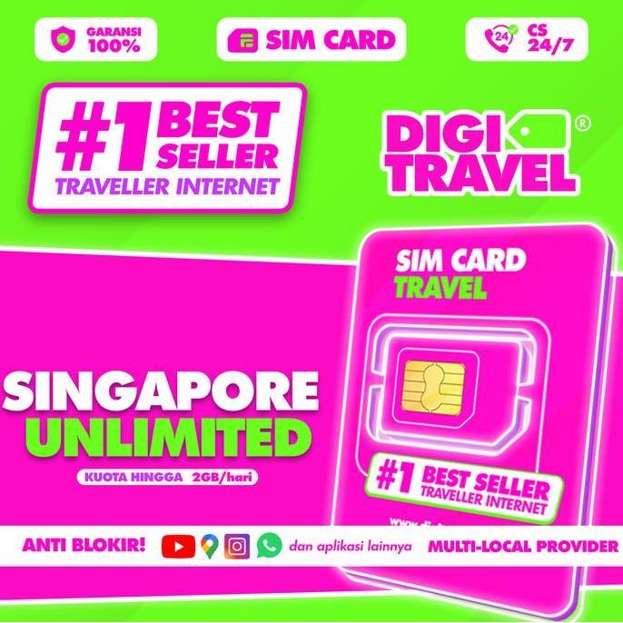 SIM Card Singapore Unlimited Data Internet SingTel StarHub M1 | Simcard Singapore Marina Bay | Kartu