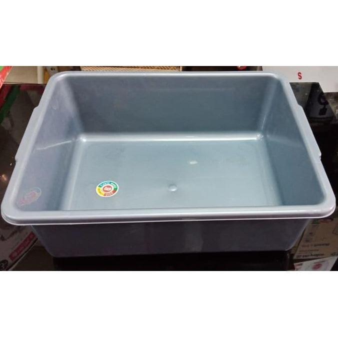Popnew- Upclean- Baskom Plastik / Baskom Kotak / Bak Segi Silver Komet Star Besar