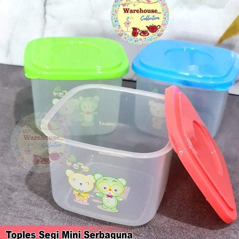 Toples Mini Serbaguna / Sealware Segi Large Malenna L - 240 ML/tempat mpasi/tempat bumbu basah