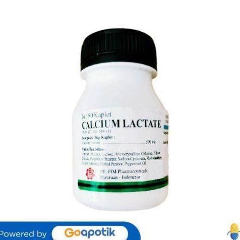 CALCIUM LACTATE PIM 500 MG BOTOL 80 KAPLET