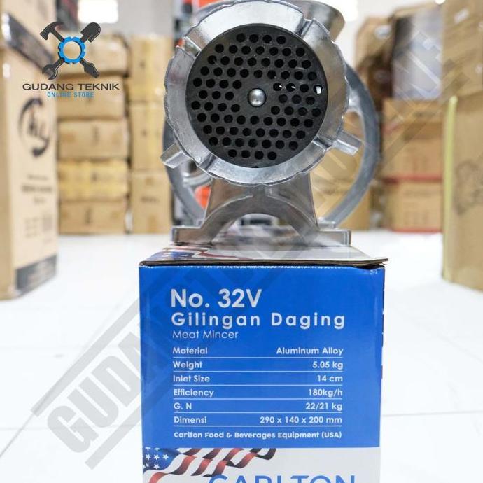 Carlton Nio.22 No32V No.42 Gilingan Daging Manual 32B / Alat Penggiling Daging Manual Carlton No 22 