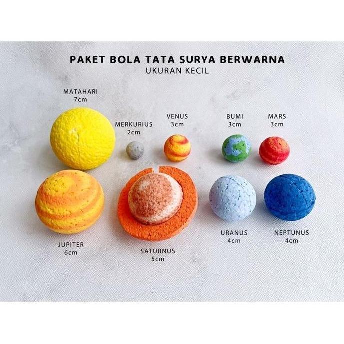 1 Set Paket Bola Tata Paket  Tata Surya Berwarna