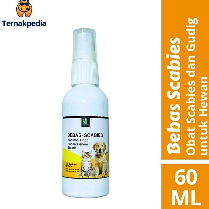 Bebas Scabies Dan Gudig Kucing 60 Ml - Untuk Scabies Kucing 60 Ml - Solusi Scabies Kelinci -  Atasi 