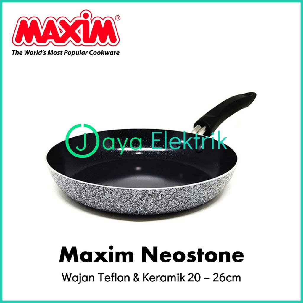 Maxim Neostone Frypan Teflon Anti Lengket Dengan Keramik Anti Gores 20-26Cm